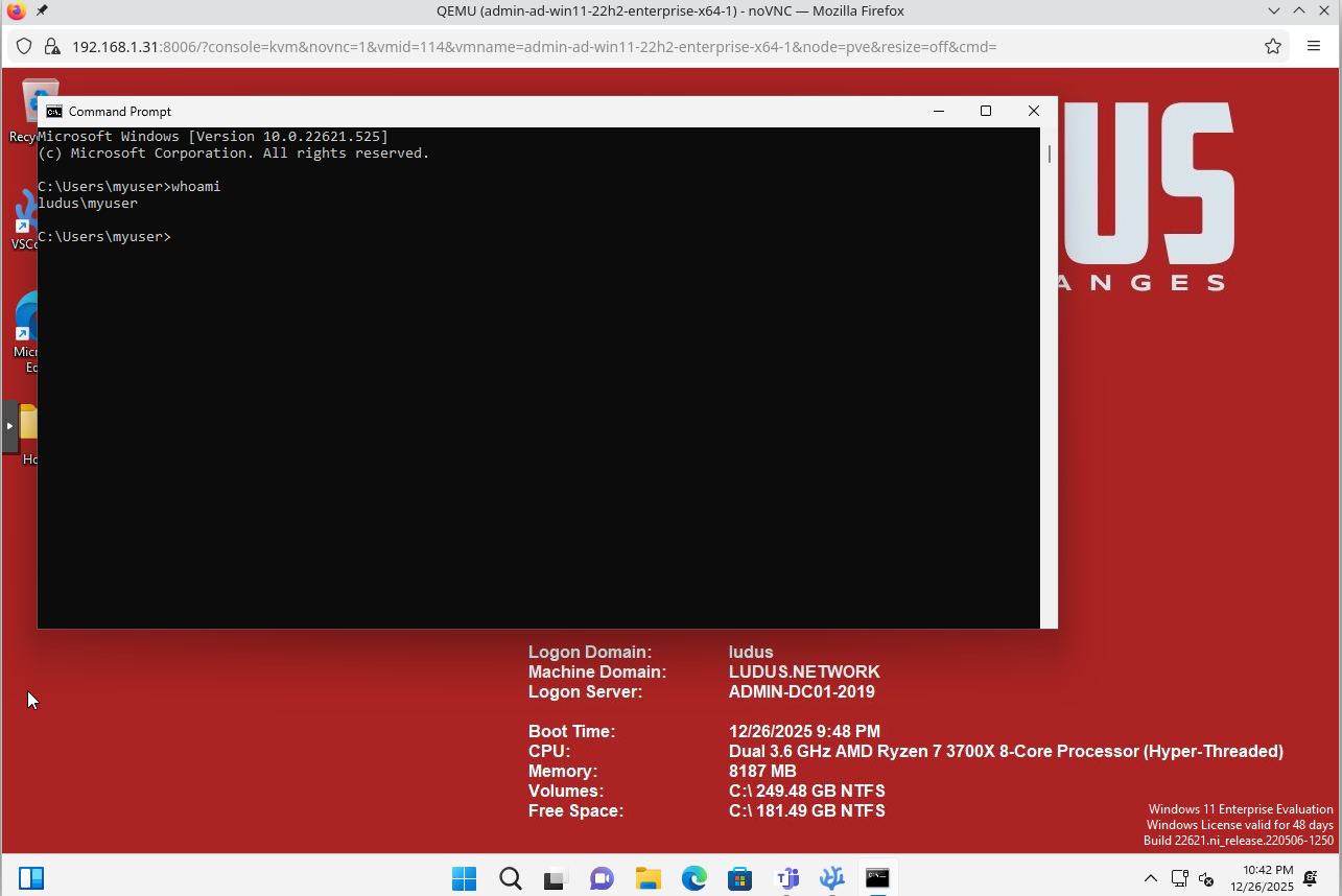 Workstation Windows : connexion réussie après ajout de l’utilisateur AD